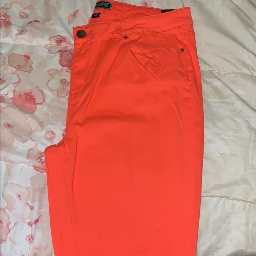 Kardashian kurves orange skinny jeans